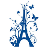 Sticker Geant Tour Eiffel Fleurie Image